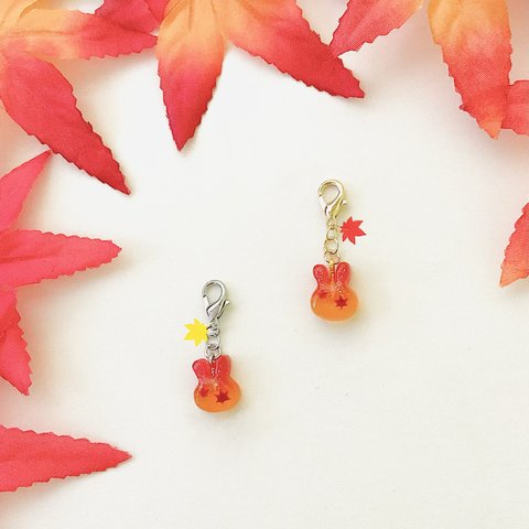 紅葉うさぎのチャーム 秋 リニューアル♪