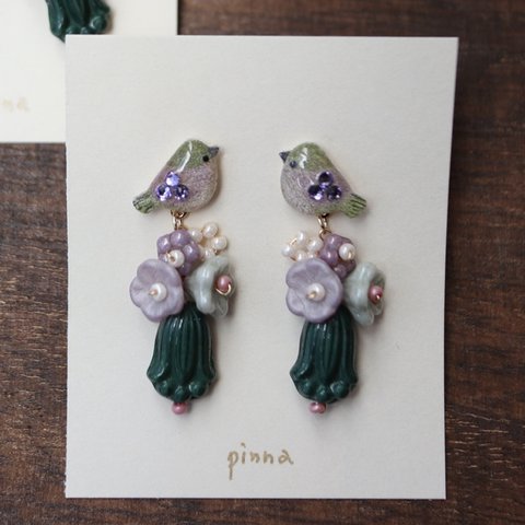 pinnaの鳥のイヤリングorピアス