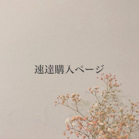 速達配送の購入ページです。製作後、2日前後のお届けになります☆