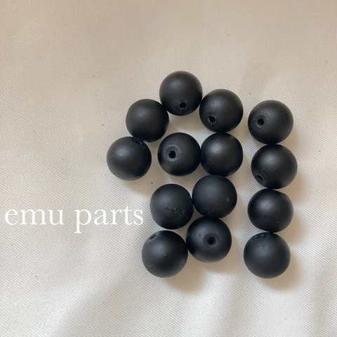 matte rubber beads10p