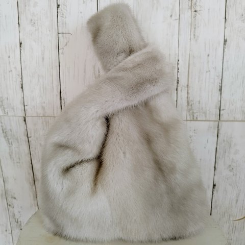 ¶ new antique fur ¶ ★受注生産➡現在在庫一点あり★サファイアミンクファーマルシェバッグ