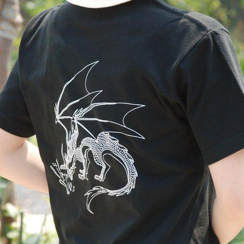 ドラゴン 半袖 Tシャツ ブラック