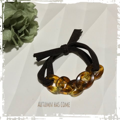 elastic ribbon bracelet chain black tortoise