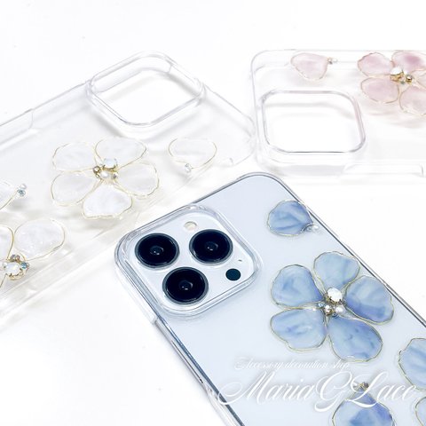 【mariaglace】Milkypearl スマホケース レジン デコ AQUOS R8 pro iPhone14pro 全機種対応 Xperia5IV case