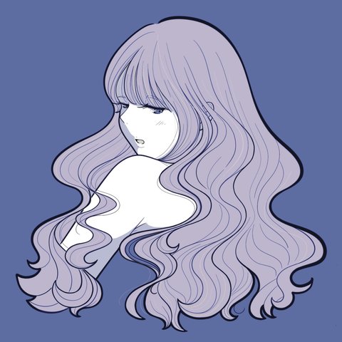 イラスト　女の子　ポストカード