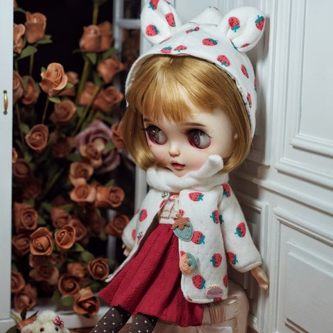 ブライスアウトフィット BJD 人形 SD 服 "草莓いちご"