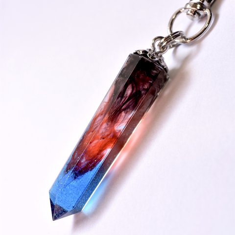 【SALE】Cosmic rayキーホルダー［K-052］red and blue flame