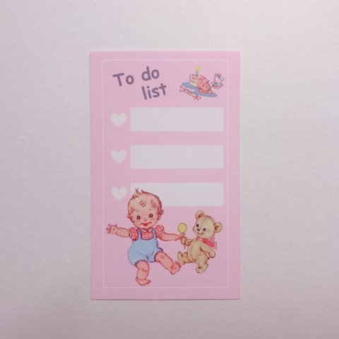 バラメモ　to do list ピンク