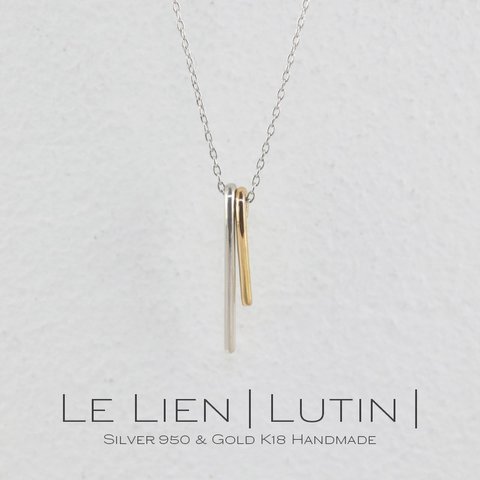 【K18 silverネックレス】Le.lien lutin　K18　シルバー　ネックレス　プチ　ゆれる　スキンジュエリー