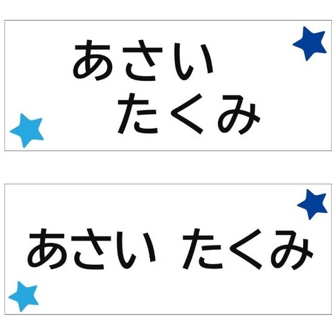 ★【4×10cm4枚分】アイロン接着タイプ・ブルースター柄・ゼッケン・ホワイト・体操服