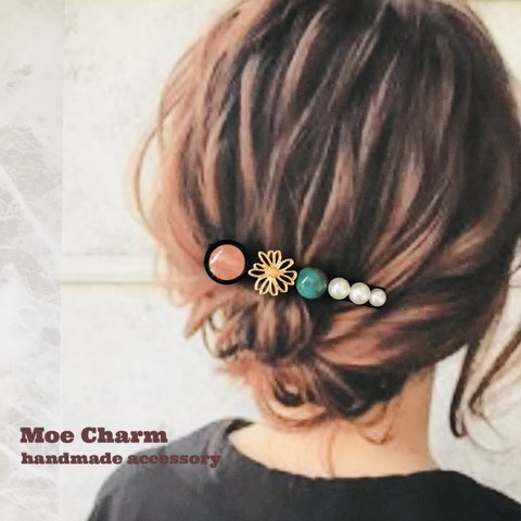 ◎✼•• レトロモダン ヘアクリップ