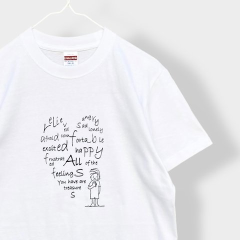 Tシャツ「heart」ホワイト