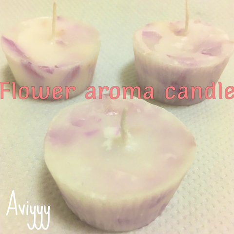 Flower aroma candle