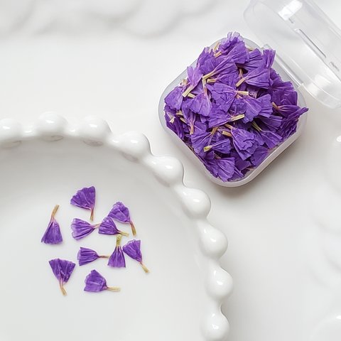 ☆押し花☆　スターチス　濃い紫　　　　　　花材　素材　レジン　パープル