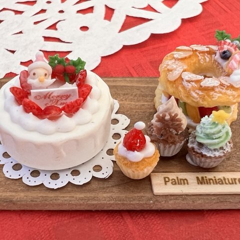 ＊palm miniature＊2023クリスマスケーキ＊ホワイトチョコドリップ