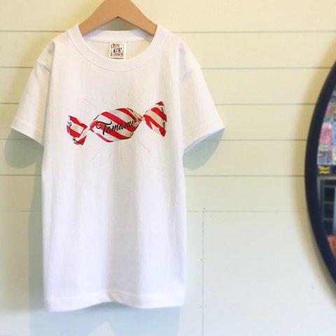 Red Candy／ホワイト - ネームオーダーTシャツ