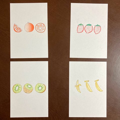 【ポストカード4枚組】「fruits」