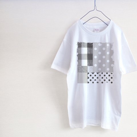 「新作」チェック&ドット　メンズ・レディース　Tシャツ