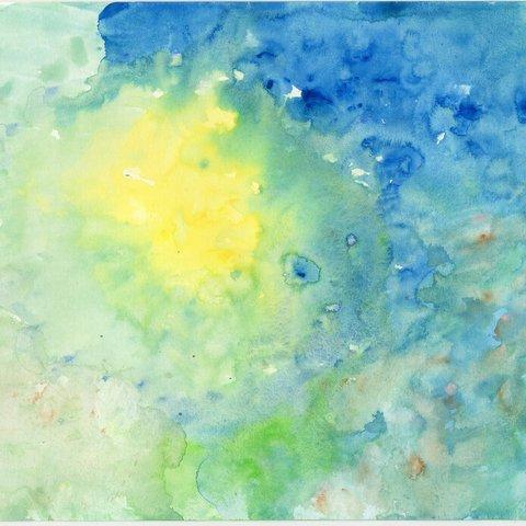 《原画》 月のひかり　ハートエナジーアート   No.136