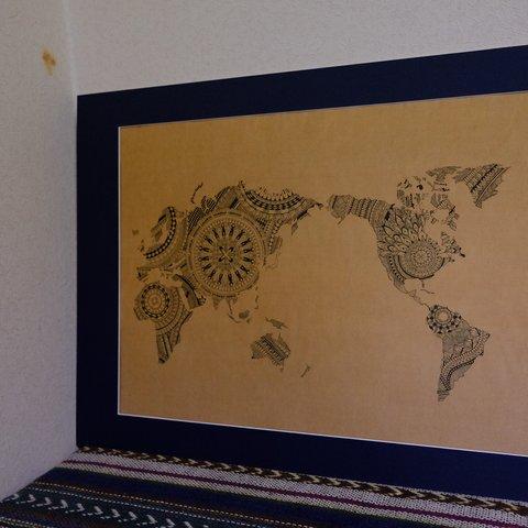 世界地図　A4
