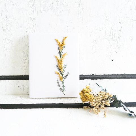 刺繍ファブリックバネル “ Btanical, Mimosa. "  | ミモザ | オートクチュール刺繍 |