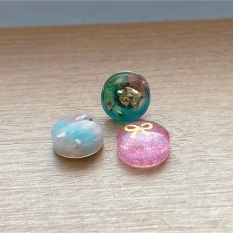 レジン✳︎ミニピアス　3点セット