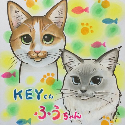 ペットの似顔絵イラスト