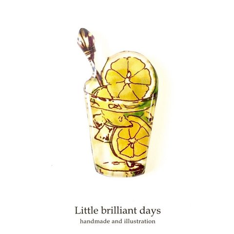 Lemon&Lime tea brooch｜レモンライムティーブローチ〔紅茶シリーズ〕