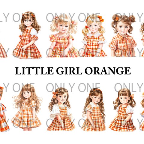 LITTLE GIRL　ORANGE  ステッカーセット