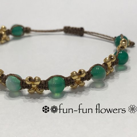 fun-fun flowers 縞瑪瑙 グリーン　 