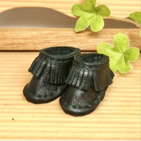 森き　超ショートフリンジブーツ　ウエスタン　miniature boots.