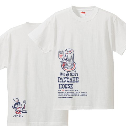 Boy & Girl's　パンケーキ　150.160（女性M.L）S〜XL　Tシャツ　【受注生産品】