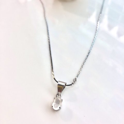 ストーンネックレス♡ホワイトスピネル✴︎アメジスト✴︎アクアマリン✴︎ペリドット✴︎シルバー✴︎天然石