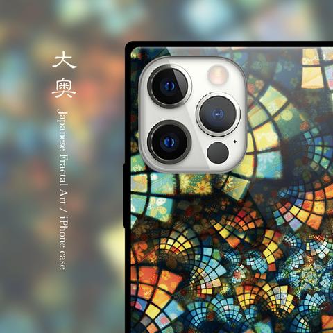 大奥 - 和風 四角型 強化ガラスiPhoneケース【iPhone全機種対応】