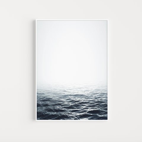【0503】アートポスター Ocean poster, Minimalist Wall Art Print 西海岸　北欧　海外インテリア