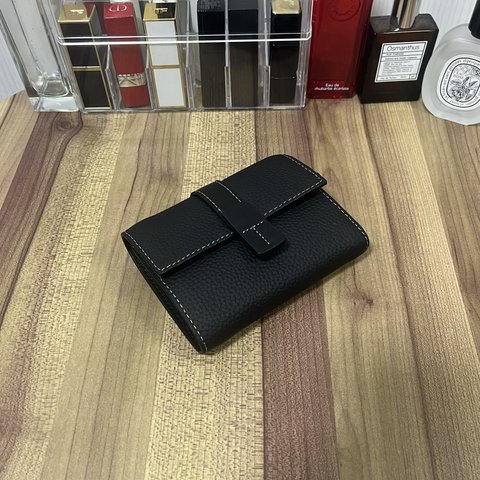 レディース コンパクト財布 三つ折り財布 カード入れ ベルト 牛革 高級革 スマート財布