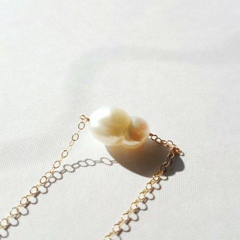 14kgf*TWIN Freshwater pearl necklace