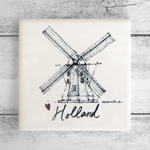 アートタイル HOLLAND(オランダ) ~旅のスケッチ~ 100×100mm 