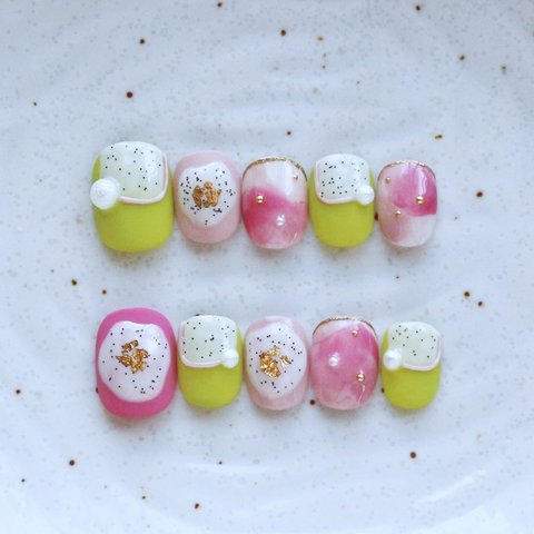 ネイルチップ　♡　№26　春・花見・桜・ピンク