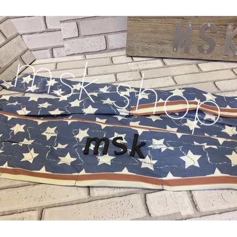 人気‼★完成品●接触冷感クールネック● 星条旗柄withアメコカシルエット（msk original） ●保冷剤２個付き