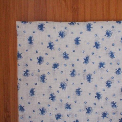 1980年代 ウクライナ製 ヴィンテージ生地 幅80cm×長さ50cm White blue birds