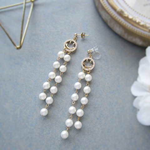 Smile×Pearl earring／pierce*3814*