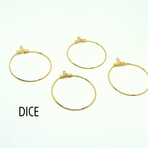 [B239]フープピアス＊カン付き＊30ｍｍ＊ゴールド＊20個