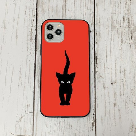 スマホケース12 期間限定 iphone 強化ガラス おしゃれ 北欧 猫シルエット2　アンティーク　運気　かわいい　絵画 iface