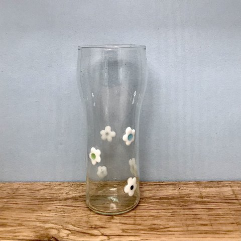 花のビアグラス