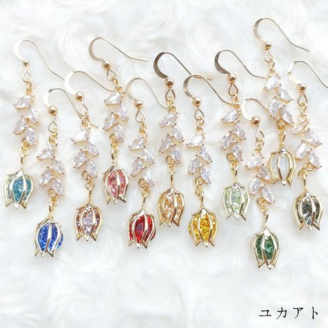 つぼみビジューイヤリングorピアス