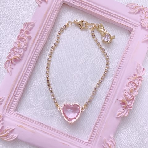 ラインストーンブレスレット🐰💗