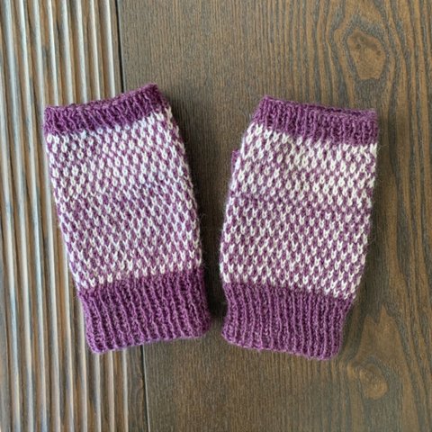 編みこみふんわり手袋