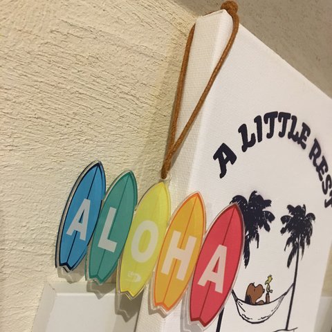 aloha サーフボード キーホルダー