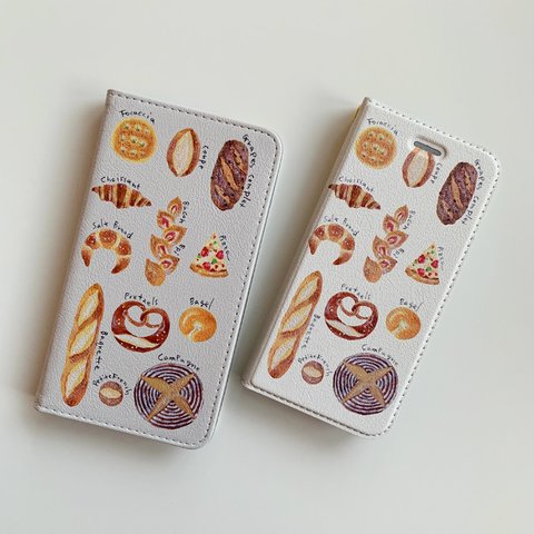 【BAKERY】●iPhone/Android●フラップ無し手帳型スマホケース